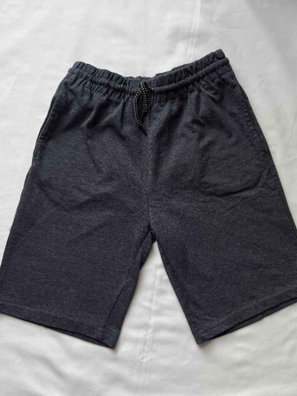 Buzz Cuts Boys Charcoal Gray Cotton Blend Sweat Shorts Elastic Waist Size M